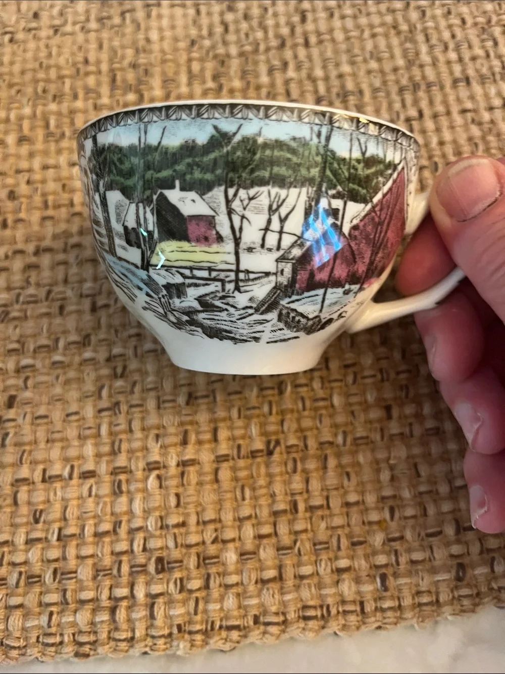 Vintage Friendly Village, by Johnson Brothers cup great replacement piece.